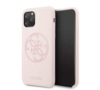 Guess GUHCN58LS4GLP - Cover in silicone 4G Tone On Tone On Tone Collection GUHCN58LS4GLP per iPhone 11 Pro, colore: Rosa chiaro