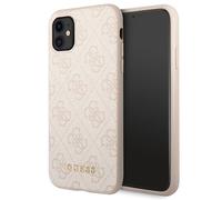 Guess GUHCN61G4GFPI iPhone 11 / Xr 6,1 rosa/pink Hard Case 4G Metall Gold Logo