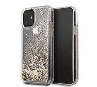 Guess GUHCN61GLHFLGO Cover della serie Glitter Hearts Collection per iPhone 11, oro