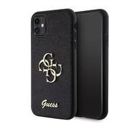 Guess GUHCN61HG4SGK - Custodia rigida per iPhone 11/Xr 6.1", colore: Nero