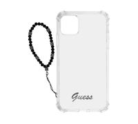 GUESS GUHCP12LKPSBK Bumper per Apple iPhone 12 Pro Max, Trasparente con dettagli neri