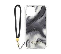Custodia rigida Apple iPhone 12 Pro Max con cinturino a mano Guess Marble Motif - Grigio - Nouvo