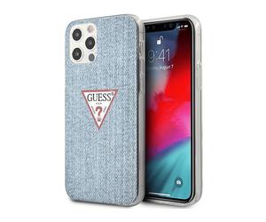 GUESS GUHCP12LPCUJULLB Custodia per Apple iPhone 12 Pro Max, Azzurro