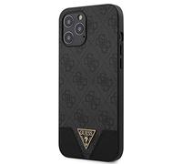 Guess Guhcp12Lpu4Ghbk 4G Custodia Triangle Collection Per Iphone 12 Pro Max 6,7", Colore: Grigio