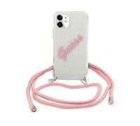 GUESS GUHCP12SCRTVSPI COVER MAGSAFE per Apple iPhone 12 Mini, Rosa/Trasparente