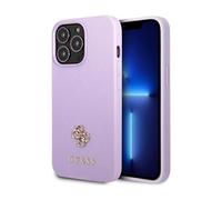 Guess GUHCP13LPS4MU Custodia Saffiano 4G Small Metal Logo, viola - iPhone 13 / 13 Pro