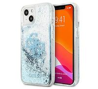 Guess GUHCP13MLG4GBL - Custodia per iPhone 13 6,1", colore: Blu 4G Big Liquid Glitter