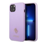 GUESS GUHCP13MPS4MU - Custodia rigida per iPhone 13 da 6,1", colore: Viola Saffi