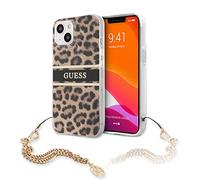 Guess GUHCP13SKBSLEO - Custodia per iPhone13 Mini 5,4", motivo leopardato