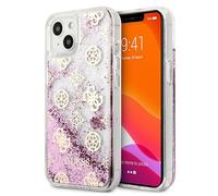 Guess GUHCP13SLGPEPI iPhone 13 mini 5,4 rosa/pink Hardcase Peony Liquid Glitter