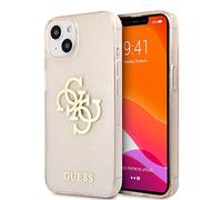 Guess GUHCP13SPCUGL4GGO - Custodia per iPhone13 Mini 5,4", con Glitter 4G, Colore: Oro