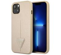 Guess GUHCP13SPSATLE iPhone 13 mini5,4 beige Hardcase SaffianoTriangle Logo