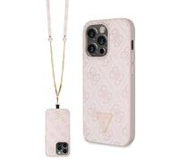 Custodia Guess per iPhone 14 Pro, rosa - Crossbody 4G Metal Logo