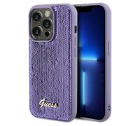 Guess GUHCP14LPSFDGSU iPhone 14 Pro 6.1 lila hardcase Sequin Script Metall