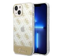 Guess GUHCP14MHG4MHG - Custodia rigida per iPhone 14 Plus da 6,7", colore: Oro/Oro