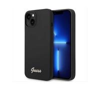 GUESS GUHCP14MSLSMK Custodia per Apple iPhone 14 Plus, Nero con logo oro