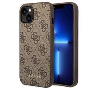 Guess GUHCP14SG4GFBR - Custodia rigida per iPhone 14 da 6,1", colore: Marrone