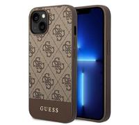 Guess GUHCP14SG4GLBR - Custodia rigida per iPhone 14 da 6,1", colore: marrone/marrone