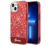 Guess GUHCP14SHGBNHR - Custodia rigida per iPhone 14 da 6,1", colore: Rosso/Rosso