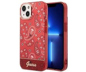 Guess GUHCP14SHGBNHR - Custodia rigida per iPhone 14 da 6,1", colore: Rosso/Rosso