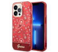 Guess GUHCP14XHGBNHR - Custodia rigida per iPhone 14 Pro Max 6,7", colore: Rosso/Rosso