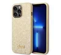 Guess GUHCP14XHGGSHD - Custodia rigida per iPhone 14 Pro Max 6,7", colore: Oro/Oro