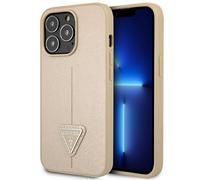 Guess GUHCP14XPSATLE iPhone 14 Pro Max 6,7 beige Hardcase SaffianoTriangle Logo