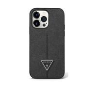 Guess GUHCP14XPSATLK Custodia Saffiano con logo a triangolo, nera - iPhone 14 Pro Max