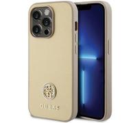 Guess GUHCP15LPS4DGPD iPhone 15 Pro 6.1 Zoll gold Hardcase Strass Metall-Logo