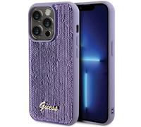 Guess GUHCP15LPSFDGSU iPhone 15 Pro 6.1 lila/lila Hardcase Sequin Script Metal