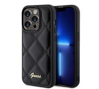 Custodia Cellulare Custodia IPHONE 15 Pro Guess Finta pelle Nero Con Logo Oro