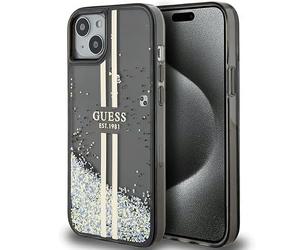Guess GUHCP15MLFCSEGK Custodia Rigida per iPhone 15 Plus/14 Plus da 6,7", Colore: Nero