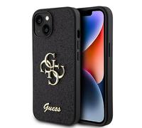 GUESS GUHCP15SHG4SGK - Custodia rigida per iPhone 15 6.1", colore: Nero