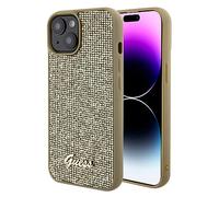 GUESS GUHCP15SPMSDGSD - Custodia rigida per iPhone 15 6.1", colore: Oro