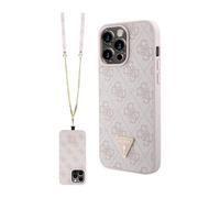 Guess GUHCP15XP4TDSCPP Custodia Crossbody 4G Metal Logo Rosa - iPhone 15 Pro Max