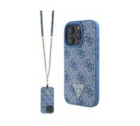 GUESS GUHCP16LP4TDSCPB Custodia per Apple iPhone 16 Pro, Blu