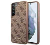 GUESS GUHCS22SG4GFBR - Custodia per S22 S901, colore: Marrone 4G Metal Gold Logo
