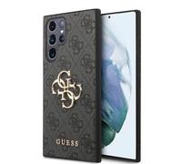 Guess GUHCS24L4GMGGR Hülle für S24 Ultra S928 Schwarz hardcase 4G Big Metal Logo
