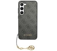 GUESS GUHCS24SGF4GGR Custodia Rigida per S24 S921 Nero 4G Collezione Charms