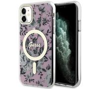 Guess GUHMN61HCFWSP iPhone 11 / Xr 6.1 rosa/pink Hardcase Flower MagSafe