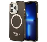 Guess GUHMP13XHTCMK - Custodia rigida per iPhone 13 Pro Max 6,7", colore: Nero/Nero