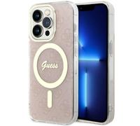 Guess GUHMP14LH4STP iPhone 14 Pro 6.1 Zoll, rosa Hardcase, 4G MagSafe