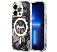Guess GUHMP14LHCFWSK iPhone 14 Pro 6.1 schwarz Hardcase Flower MagSafe