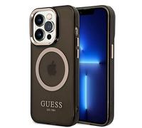 Guess GUHMP14LHTCMK - Custodia rigida per iPhone 14 Pro 6,1", colore: Nero/Nero