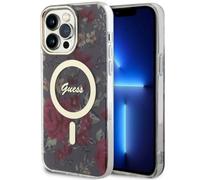 Custodia Guess Flower MagSafe per iPhone 14 Pro Max, colore kaki - Nouvo