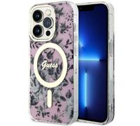 Guess GUHMP14XHCFWSP iPhone 14 Pro Max 6.7, rosa/pink Hardcase Flower MagSafe