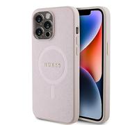 Custodia rigida Guess Saffiano, rosa - iPhone 15 Pro Max