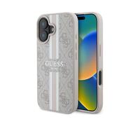 Guess GUHMP16MP4RPSP Custodia per cellulare 4G Stripes Pink per Magsafe - iPhone 16 Plus