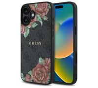 Guess GUHMP16SP4ROPEMCK iPhone 16 6.1 schwarz Hardcase 4G Flowers Print MagSafe