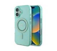 GUESS GUHMP16SPFTDTEN COVER per Universalo iPhone 16, Verde